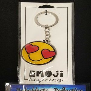NEW 2" Emoji Key Chain (Ring) in Heart Eyes